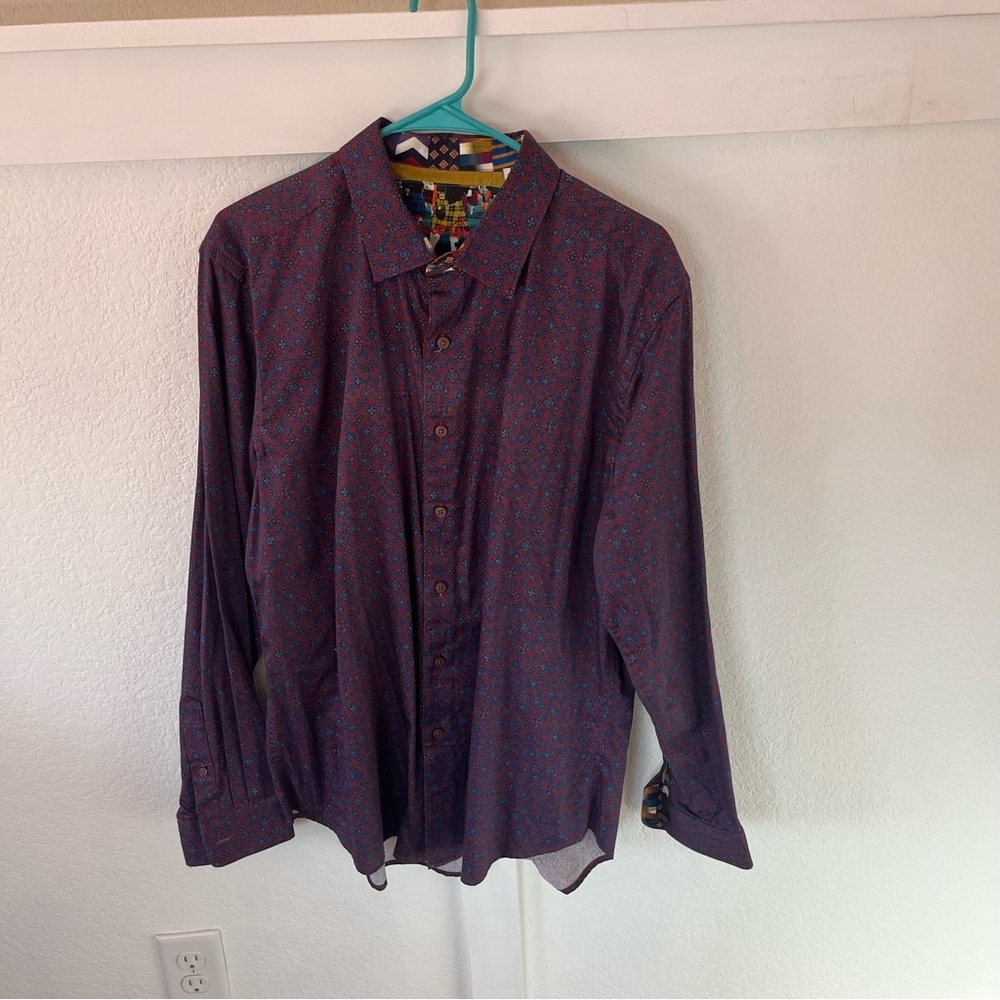 Robert Graham Men's Large Patterned Dress Shirt.